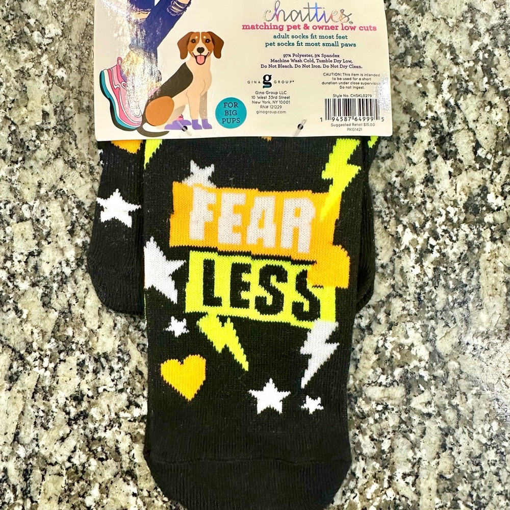 Chatties Fearless Owner Pet Socks - Picture 3 of 4